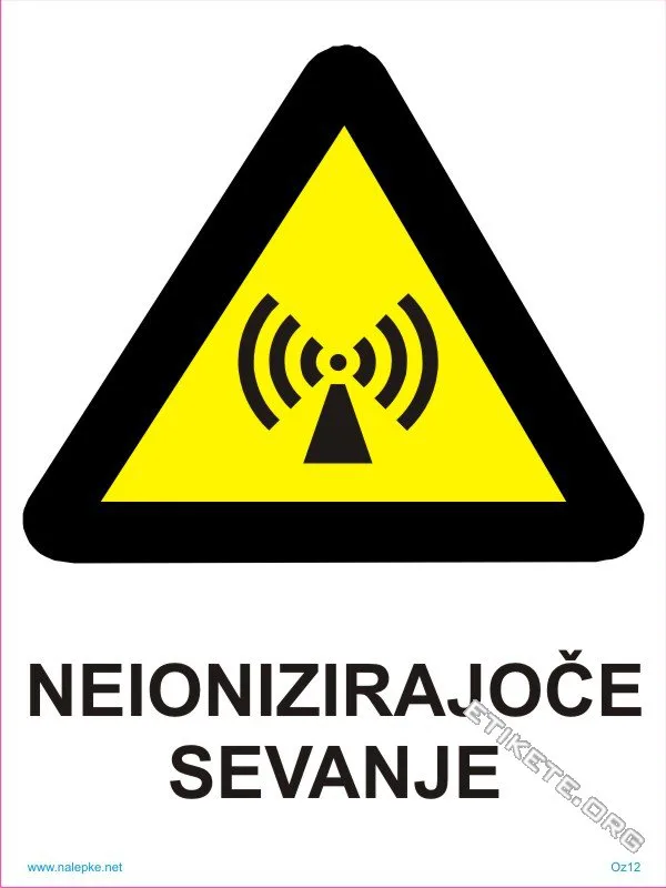 Opozorilni znaki Neionizirajoče sevanje 1