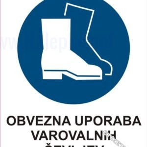 Opozorilni znaki obveze Obvezna uporaba varovalnih čevljev1