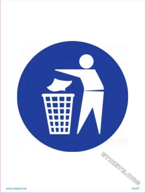 Opozorilni znaki obveze Obvezno ločevanje odpadkov