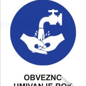 Opozorilni znaki obveze Obvezno umivanje rok 1