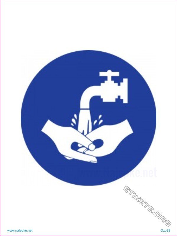 Opozorilni znaki obveze Obvezno umivanje rok