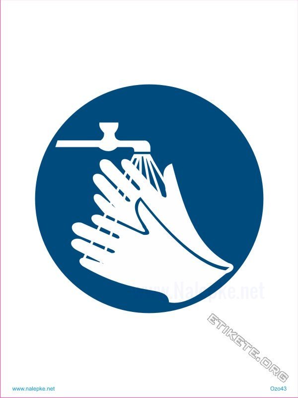 Opozorilni znaki obveze Obvezno umivanje rok