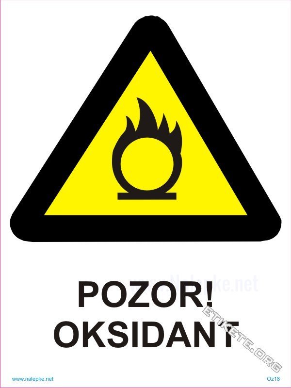 Opozorilni znaki Pozor! Oksidant 1