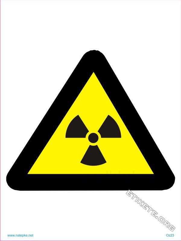 Opozorilni znaki Pozor! Radioaktivna snov