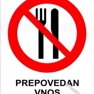 Znaki prepovedi Prepovedan vnos hrane 1