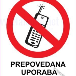 Znaki prepovedi Prepovedana uporaba mobilnika 1