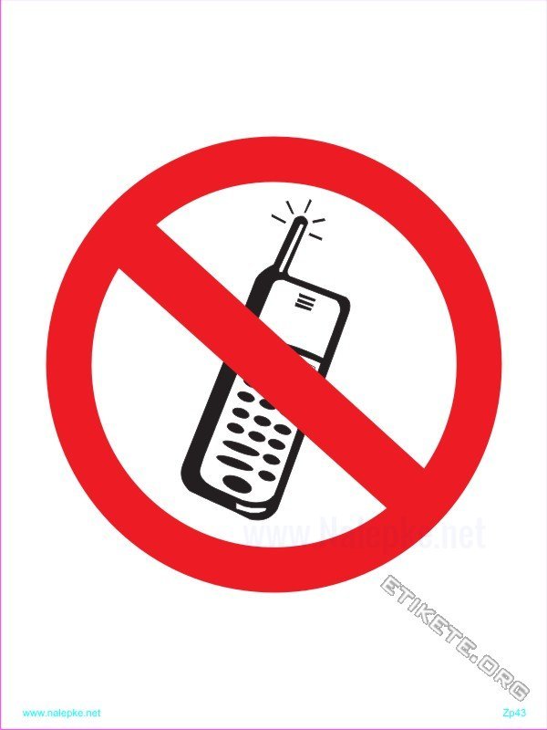 Znaki prepovedi Prepovedana uporaba mobilnika