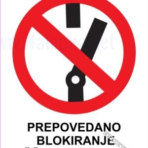 Znaki prepovedi Prepovedano blokiranje zaščitnega stikala 1