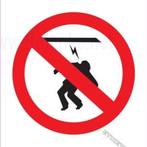 Znaki prepovedi Prepovedano dotikanje visokonapetostni kabel