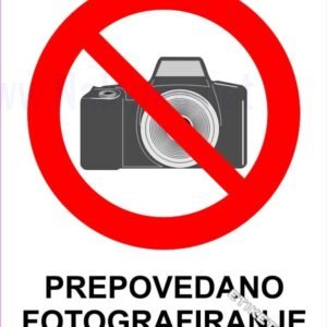 Znaki prepovedi Prepovedano fotografiranje 1