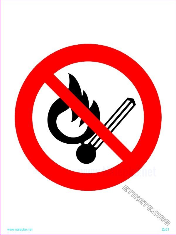 Znaki prepovedi Prepovedano kajenje in kurjenje