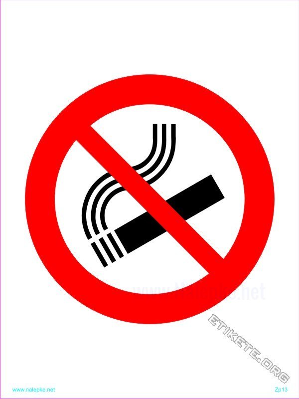 Znaki prepovedi Prepovedano kajenje