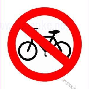 Znaki prepovedi Prepovedano za kolesa