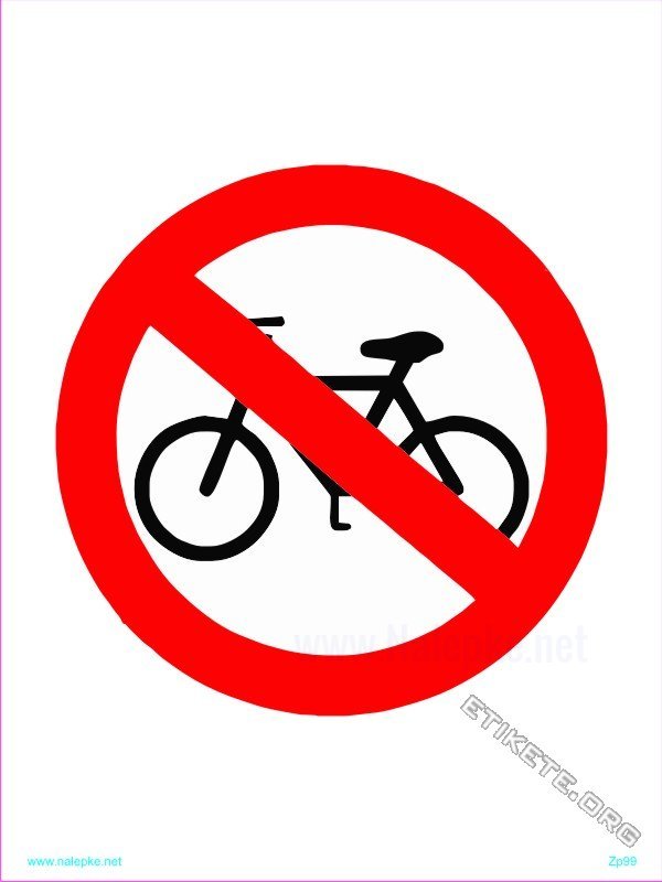 Znaki prepovedi Prepovedano za kolesa