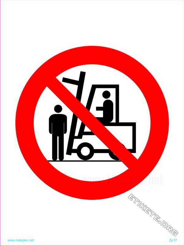 Znaki prepovedi Prepovedan prevoz oseb 2