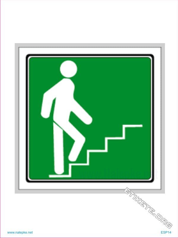 Evakuacijske poti in stopnišča Stopnišče navzgor