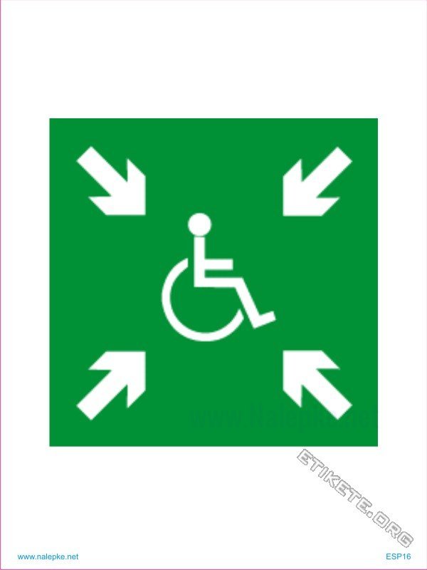 Evakuacijske poti in stopnišča Zbirno mesto – invalidi