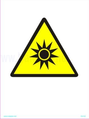 Opozorilni znaki Nevarnost optično sevanje 2
