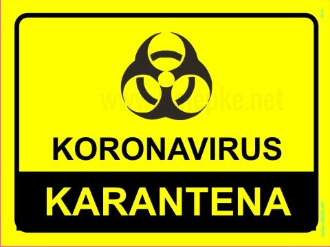 Opozorilni znaki covid Koronavirus karantena