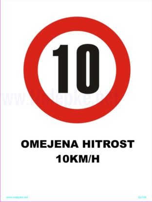 Znaki prepovedi omejena hitrost 10 km/h 2