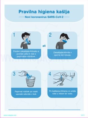 Opozorilni znaki covid Pravilna higiena kašlja – Novi koronavirus SARS-CoV-2