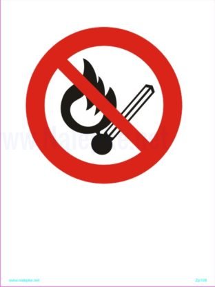 Znaki prepovedi prepovedana uporaba odprtega ognja