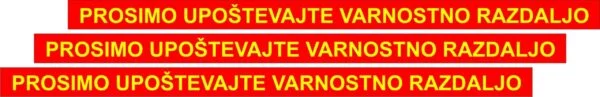 Opozorilni znaki covid Talna opozorilna nalepka za varnostno razdaljo COVID